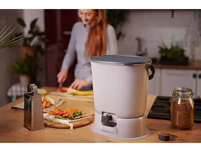 Bokashi Essential Poub. Bran Incl Gris Clair-gris 15.3l Avec Base
