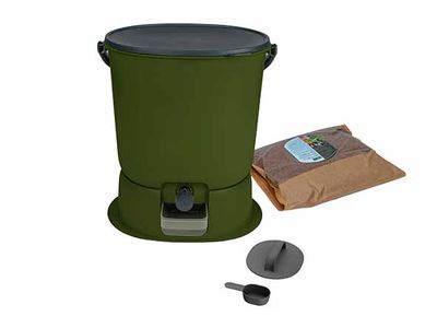 Bokashi Essential 15,3l Olive Avec Socle Incl. 1kg Bran