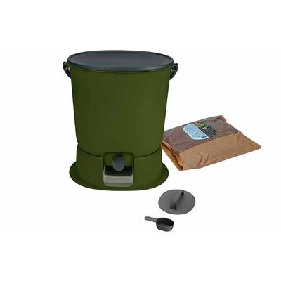 Bokashi Essential 15,3l Olive Met Base Incl. 1kg Bran 