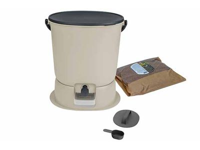 Bokashi Essential 15,3l Cream White Avec Socle - Incl. 1kg Bran