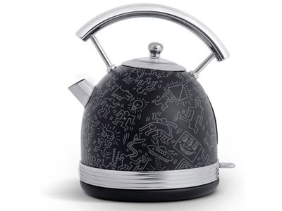 Keith Haring draadloze waterkoker zwart