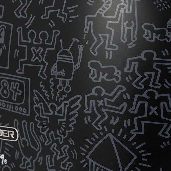 Keith Haring broodrooster met 2 sleuven zwart 