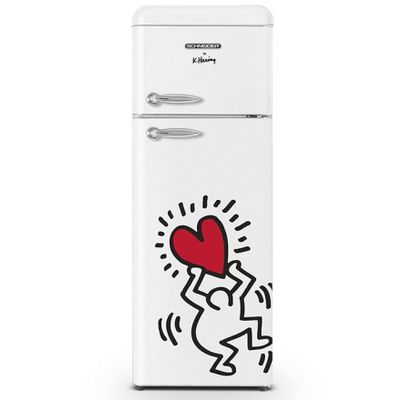 Réfrigérateur 2 portes Keith Haring 211 L blanc  Schneider