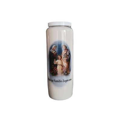 9-dagen Brander Wit St. Famille 6.8x18 Fr- Avec Priere  Hautekiet Candles