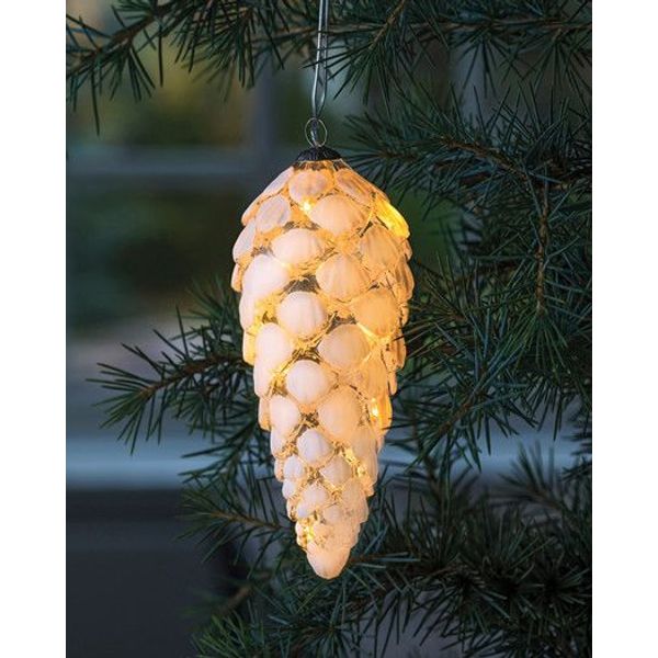 Kerstverlichting Celina Cone, h 12, Snowy White 