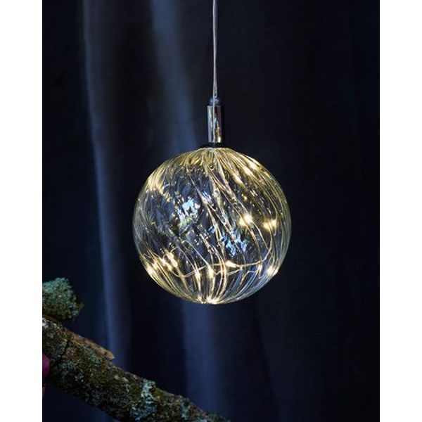 Kerstverlichting Wave Ball, diam 13, Clear 