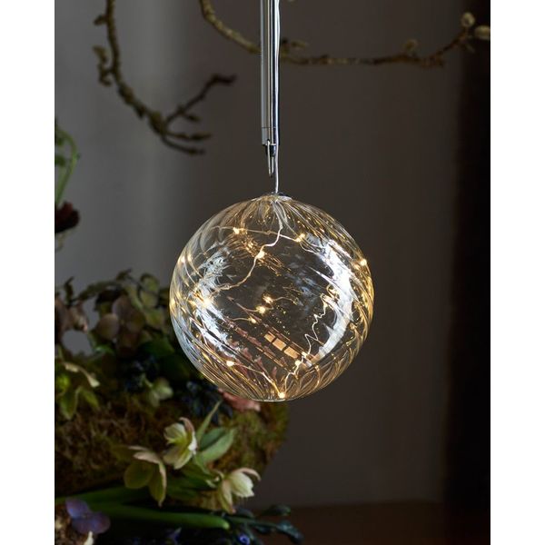 Kerstverlichting Wave Ball, diam 13, Clear 