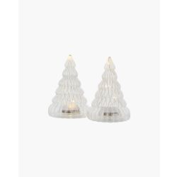 Lucy Tree set 2 st. H9cm Helder wit 