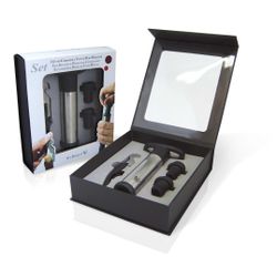 Vin Bouquet  Set tire-bouchon + pompe à sous vide boîte cadeau 