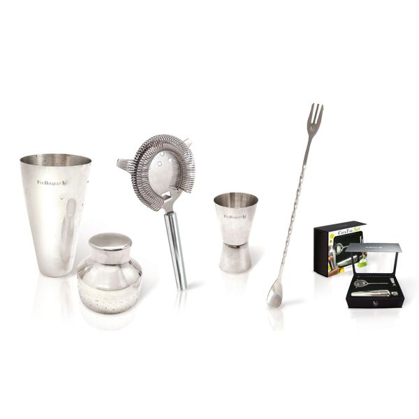 Vin Bouquet  Cocktail set inox in geschenkdoos