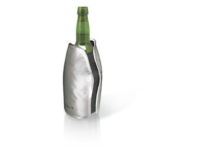 Flessenkoeler zilver met elastische band