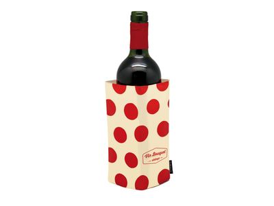Flessenkoeler met gel Vintage red dots