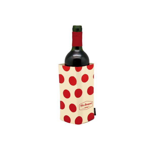 Vin Bouquet  Flessenkoeler met gel Vintage red dots