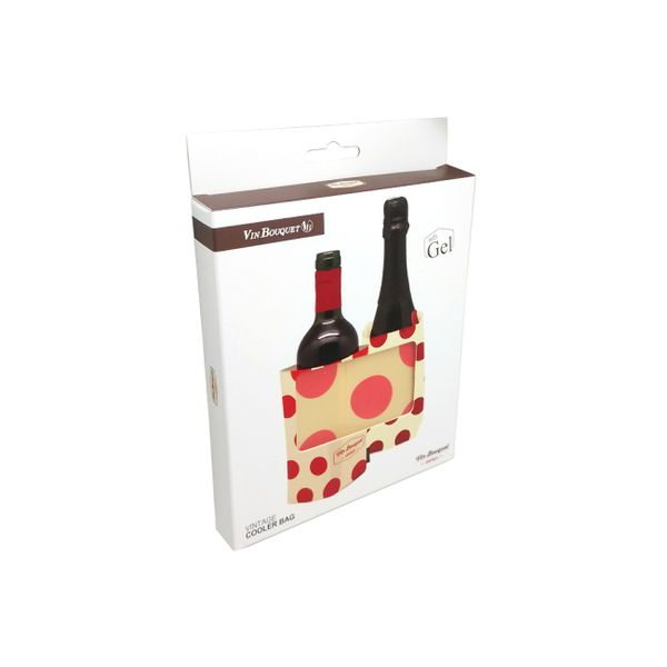 Vin Bouquet  Flessenkoeler met gel Vintage red dots