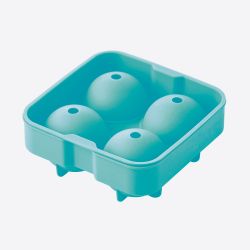 Dotz Ijsballenvorm uit silicone voor 4 ijsballen aquablauw ø 4.5cm 