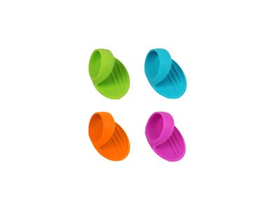 Porte-plat en silicone vert, bleu, rose ou orange