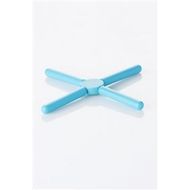 Sous-plat pliable en silicone rouge, gris ou bleu aqua 