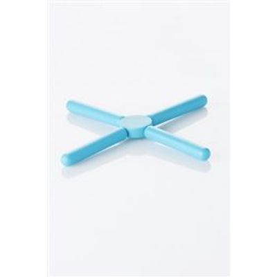 Sous-plat pliable en silicone rouge, gris ou bleu aqua  Dotz