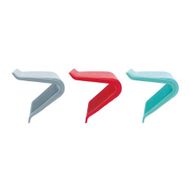 Pince-plat en silicone rouge, gris ou bleu aqua 