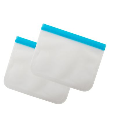 Set de 2 sacs ziplock réutilisables en Peva bleu 1.3L  Dotz