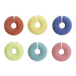 Dotz set de 6 marqueurs de verre en silicone donut 