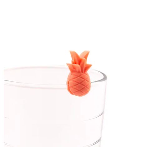 set de 6 marqueurs de verre en silicone ananas  Dotz