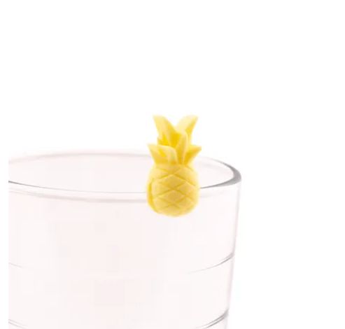 set de 6 marqueurs de verre en silicone ananas  Dotz