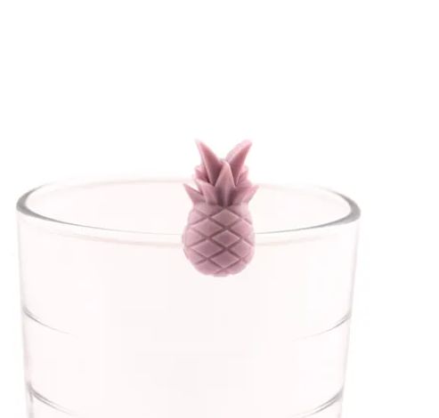 set de 6 marqueurs de verre en silicone ananas  Dotz