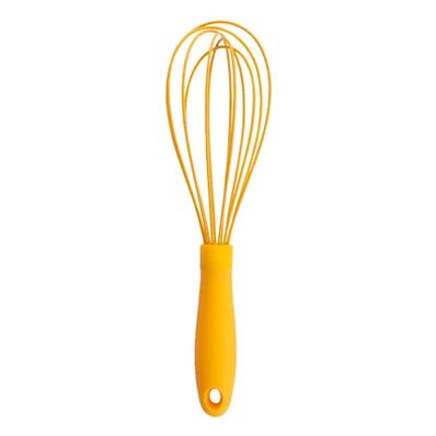 fouet en silicone jaune moutarde 28cm 