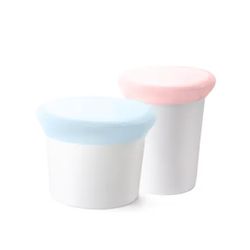 Dotz set de 2 couvercles en silicone bleu et rose Ø 9 & 11.5cm 