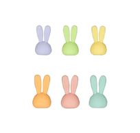 set de 6 marqueurs de verre en silicone lapin 