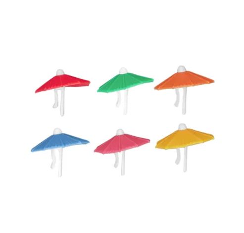 set van 6 glasmarkers uit silicone parasol  Dotz