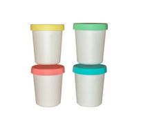 set van 4 ijsbekers 150ml assorti kleuren 7x5,2x8cm 