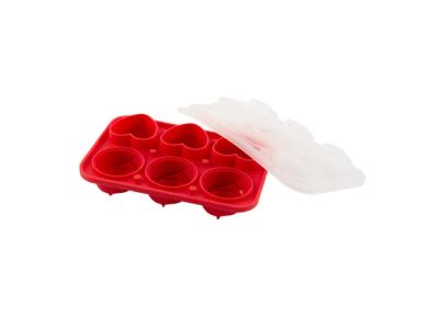 ijsblokjesvorm uit platinum silicone 17x12x5cm rozen en hartjes