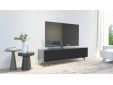 TV-kast MIKA180SOUND zwart met geperforeerde metalen klep