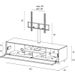 TV-kast MIKA160SOUND grijs met geperforeerde metalen klep 