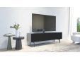 TV-kast MIKA160SOUND zwart met geperforeerde metalen klep