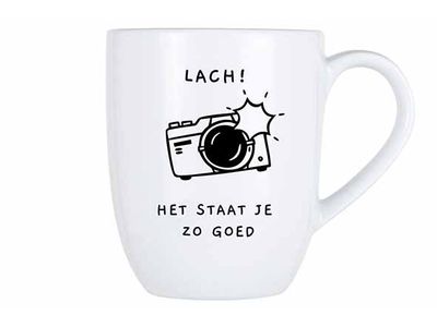 Cosy Mug 53cl Lach! Het Staat Je Zo Goed  D9,8xh11,9cm