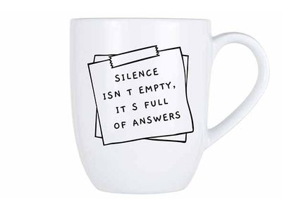 Cosy Mug 53cl Silence Isn't Empty - It's  Full Of Answers D9,8xh11,9cm