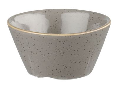 Stonecast Grey Sauspotje 9cl Set12 D8xh4.4cm  Spgssd31