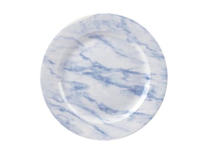 TEXTURED PRINTS BORD BLAUW D30.5CM SET6