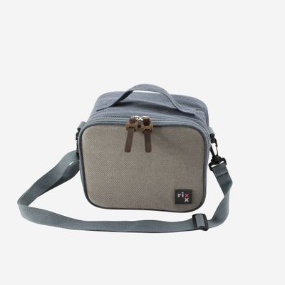 Sac isotherme avec sangle bleu foncé et gris 21x13x17cm  Rixx