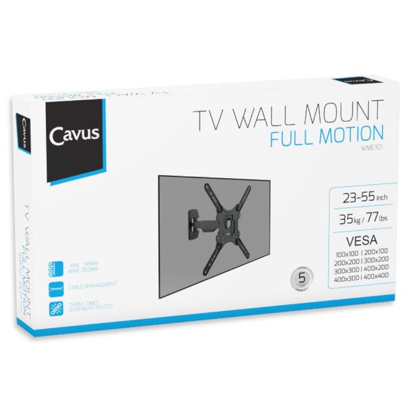 Cavus WME101 Full Motion Single [2] Tv Muurbeugel