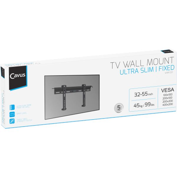 Cavus WMF001Ultra Slim [M] Tv muurbeugel