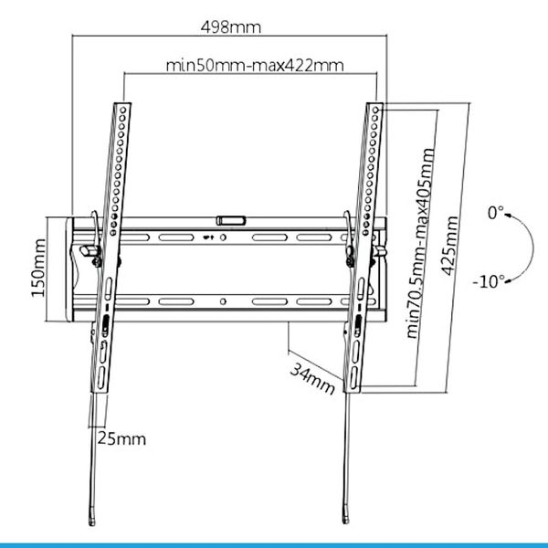 Cavus WMT002 10° Tilt Tv Muurbeugel