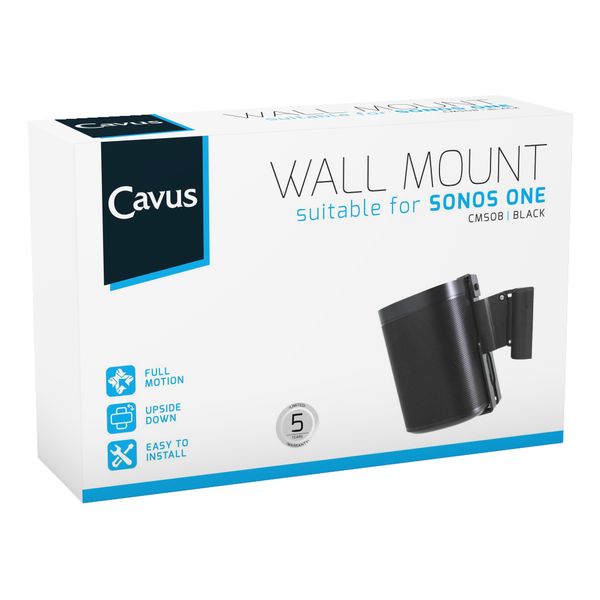 Cavus Muurbeugel voor Sonos ONE / ONE SL Zwart