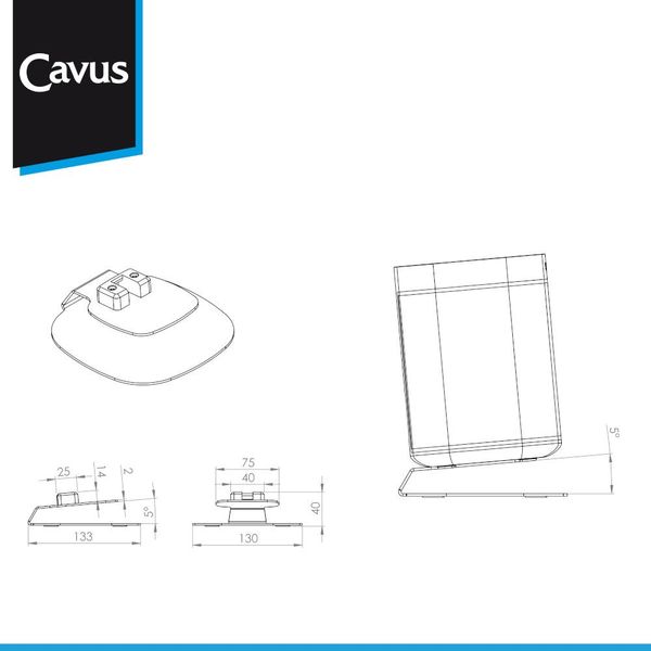 Cavus Tafelstandaard voor Sonos One [SL] wit