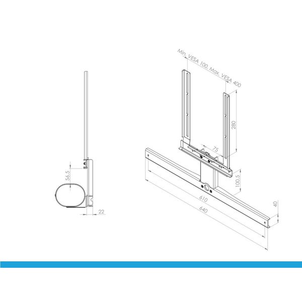 Cavus Soundbar Frame voor Sonos Arc Wit