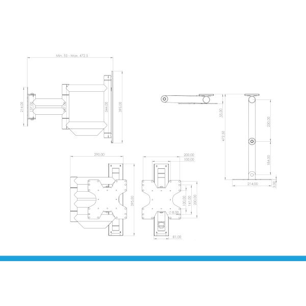 Cavus WMV8050 Design Black Steel Single trendy zwart staal