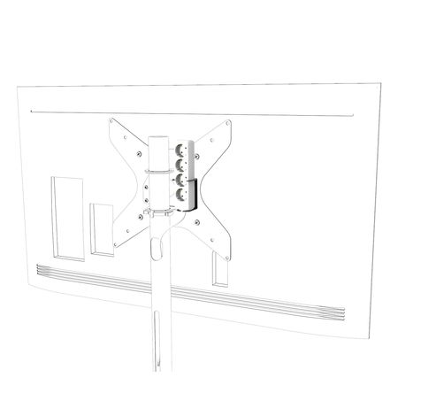 Support bloc fiche pour prise de table noir  Cavus